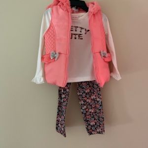 pink vest 3pc set